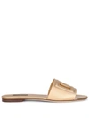 DOLCE & GABBANA DG-LOGO LEATHER SANDALS