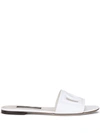 Dolce & Gabbana 20mm Saint Barth Rubber Slide Sandals In White