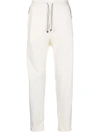 Brunello Cucinelli Ivory  Drawstring Track Pants In White
