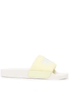 Senso Elly Logo-embroidered Slides In Yellow