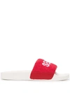Senso Elly Logo-embroidered Slides In Red
