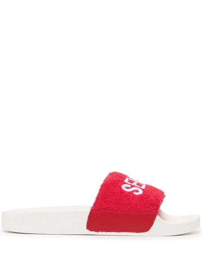 Senso Elly Logo-embroidered Slides In Red