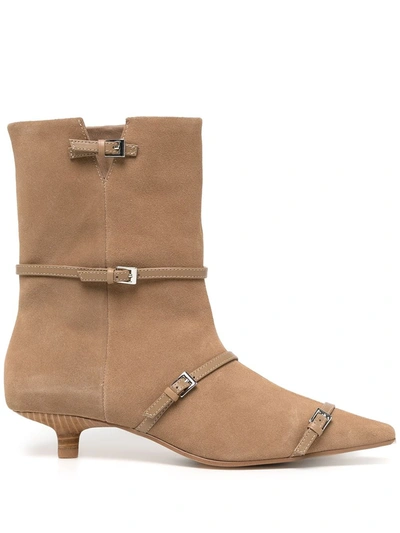 Senso Fai Buckled Ankle Boots In Tan