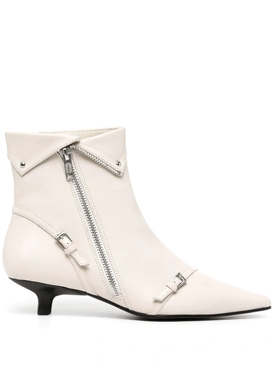 Senso Felix Side-zip Ankle Boots In White