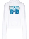 Off-white Monalisa Over Hooded Sweatshirt In White