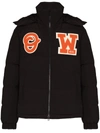 OFF-WHITE LOGO-PATCH PUFFER COAT