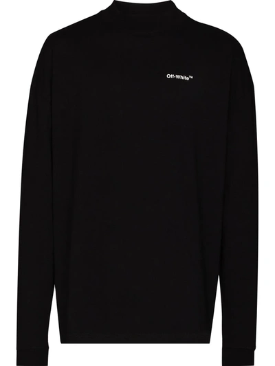 Off-white Caravaggio Arrow Print Long-sleeve T-shirt In Black
