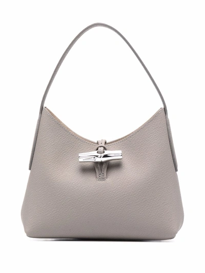 Longchamp Medium Roseau Shoulder Bag In Grey