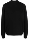D4.0 Round Neck Knitted Jumper In Black