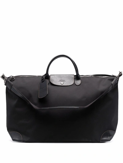 Longchamp Large Boxford Travel Bag In Black