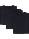 Jil Sander Three-pack Logo Patch T-shirt In Blue