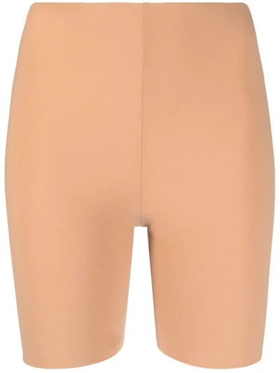 Jil Sander High Waist Cycling Shorts In Neutrals