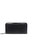 Officine Creative Berge Zip-around Woven Wallet In Black