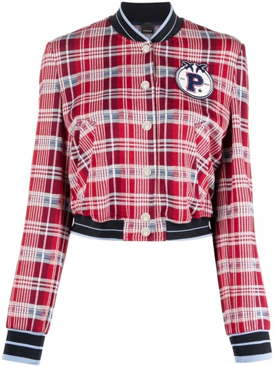 Pinko Chest Logo-patch Bomber Jacket In Multi