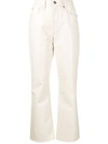 Agolde High-waisted Flared Trousers In Neutrals
