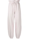 AGOLDE PAPERBAG-WAIST COTTON TRACK PANTS