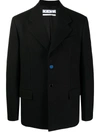 Off-white Single-breasted Blazer In Black