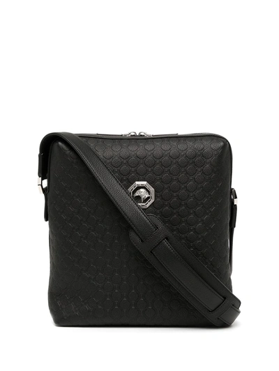 Stefano Ricci Logo-plaque Leather Shoulder Bag In Black