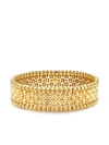 PRAGNELL 18KT YELLOW GOLD BOHEMIA THREE ROW BANGLE