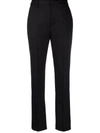 Mm6 Maison Margiela White-stitch Tailored Trousers In Black