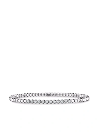 Pragnell 18kt White Gold Bohemia Diamond Bangle In Silver