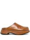 Reike Nen Hygge Leather Mule Clogs In Brown