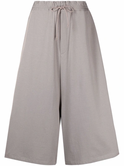Y's Cropped Track Pants In Grey