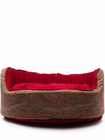 Etro Home Paisley-print Dog Bed In Red