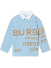 BURBERRY LONG-SLEEVE HORSEFERRY-PRINT COTTON SHIRT
