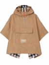 BURBERRY REVERSIBLE CHECK-PRINT HOODED PONCHO