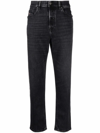 Diesel 2005 D-fining Tapered Fit Jeans Dark Blue In Black