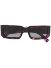 Prada Tortoiseshell-effect Sunglasses In Orange