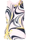 EMILIO PUCCI ONDE-PRINT waistcoat TOP