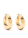 Jil Sander Polished Geometric Earrings In Gold