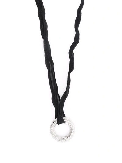 Jil Sander Charm-detail Necklace In Black