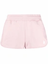 Golden Goose Motif-print Track Shorts In Pink