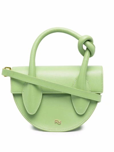 Yuzefi Leather Satchel Bag In Green