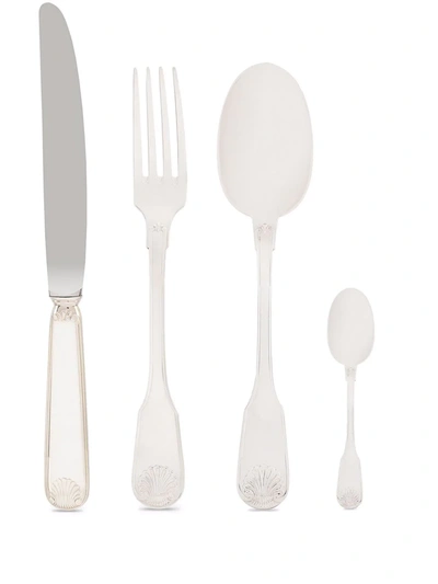 Dolce & Gabbana 4 Piece Cutlery Set In Silver