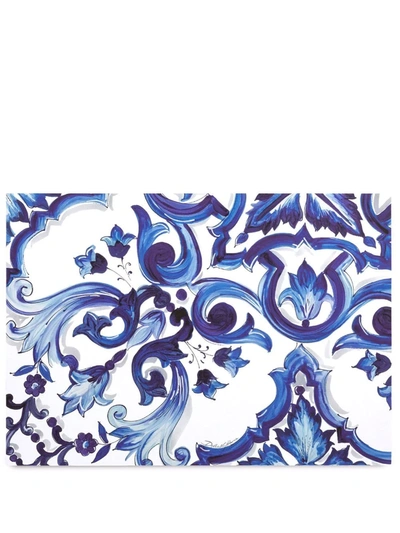 Dolce & Gabbana Mediterraneo-print Placemats (set Of 36) In Blue