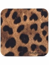 Dolce & Gabbana Leopard-motif Paper Coasters (set Of 12) In Black