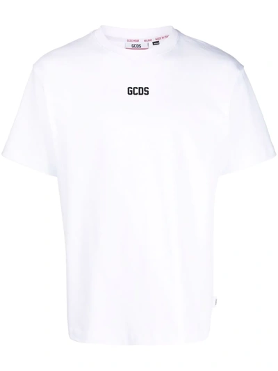 Gcds Logo-print Short-sleeved T-shirt In White
