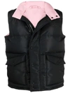 Alexander Mcqueen Padded Sleeveless Gilet In Black