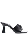Versace Medusa-head Leather Mules In Black