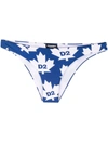 Dsquared2 Maple Leaf Bikini Bottoms In Blue
