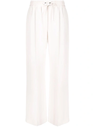 Brunello Cucinelli Straight-leg Drawstring-waist Trousers In White
