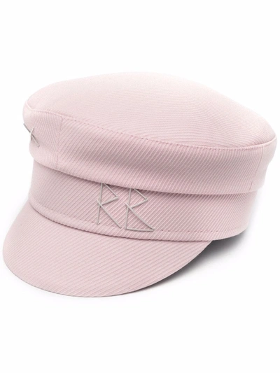Ruslan Baginskiy Embroidered-logo Baker Boy Cap In Pink