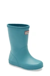 Hunter Kids' First Classic Waterproof Rain Boot In Blue Spruce