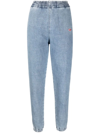 Diesel D-lab Tapered Wide-leg Jeans In Blue