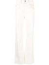 Diesel High-waist Coated-effect Jeans In Neutrals