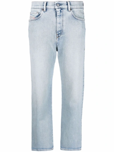 Diesel Straight-leg Low-rise Denim Jeans In Light Blue